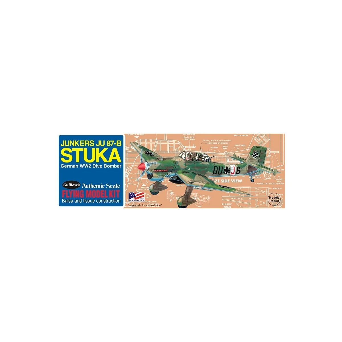 Junkers JU-87B Stuka Guillow's Guillow's S0280508 - 1 Junkers JU-87B Stuka Guillow's Guillow's S0280508 - 1