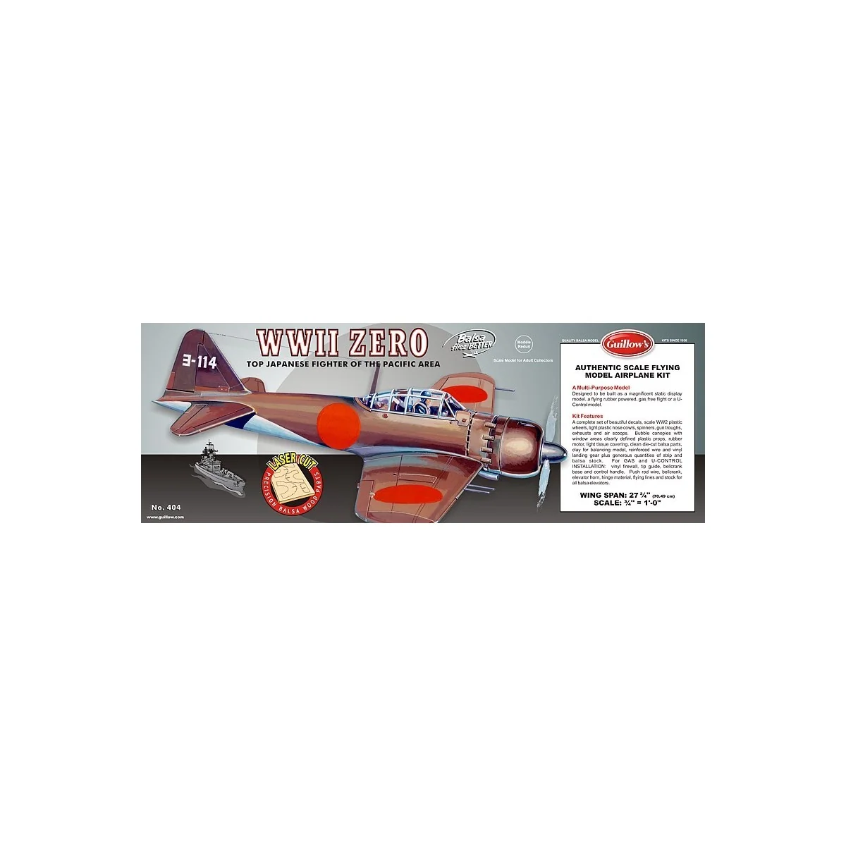 Mitsubishi Zero Guillow's Guillow's S0280404 - 1
