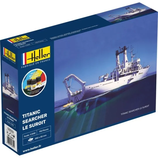 HEL-56615-Titanic Searcher Le Suroit 1/200 Heller + colle et peintures