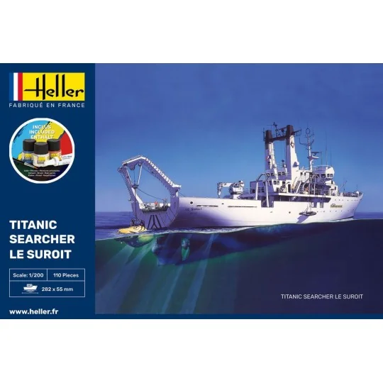 HEL-56615-Titanic Searcher Le Suroit 1/200 Heller + colle et peintures - HEL-56615