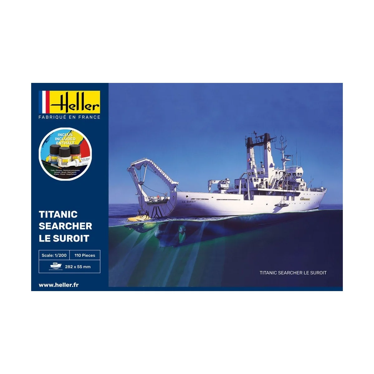 Titanic Searcher Le Suroit 1/200 Heller - glue and paintings Heller HEL-56615 - 3 Titanic Searcher Le Suroit 1/200 Heller - glue and paintings Heller HEL-56615 - 3