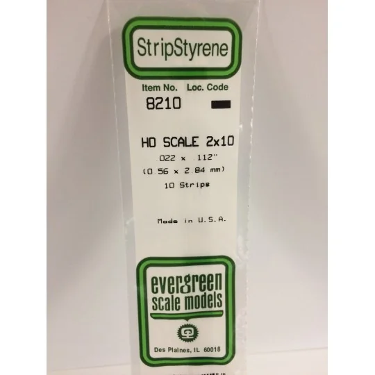 S1378210-Baguette HO 0.6x2.8x350mm Ref : 8210 - Evergreen - S1378210