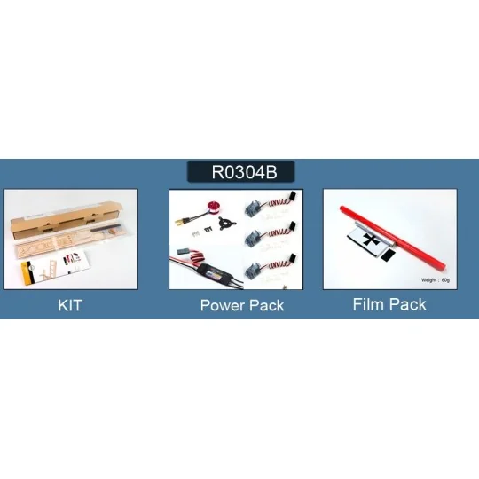 R0304B-Stick -06 580mm R03 PNP + entoilage Kit balsa DW Hobby
