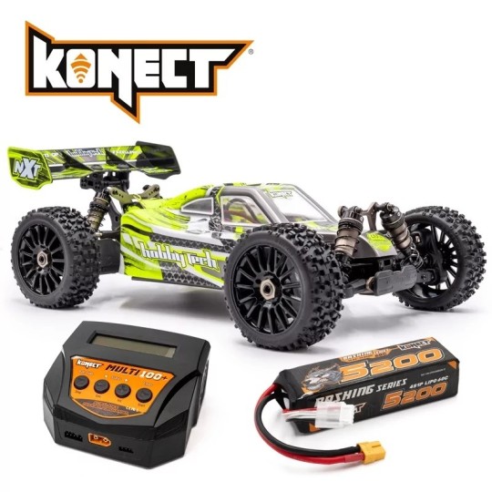 1.NXT.EVO-V2-YE.PACK-HobbyTech Spirit NXT Evo V2 Brushless Combo (4S Lipo + Charger) 1/8 RTR