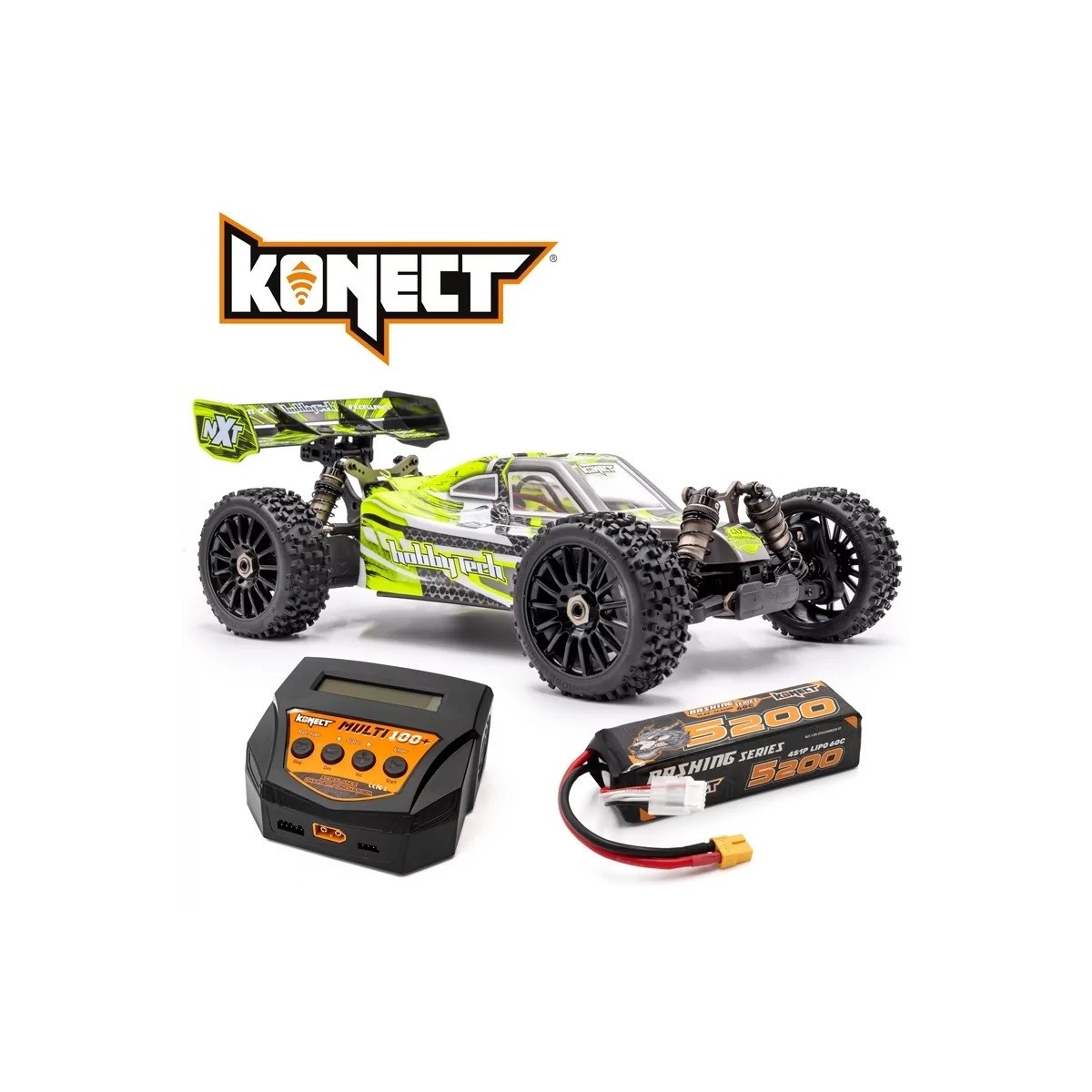 HobbyTech Spirit NXT Evo V2 Brushless Combo (4S Lipo + Charger) 1/8 RTR Hobbytech 1.NXT.EVO-V2-YE.PACK - 1