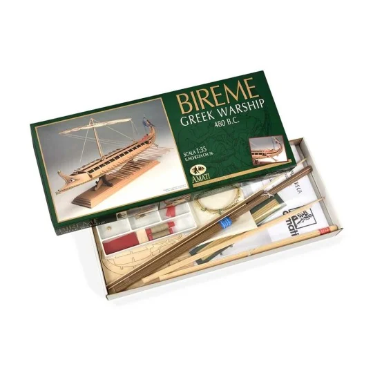 1404-Bireme galère Grecque 1/35 bateau en bois Amati
