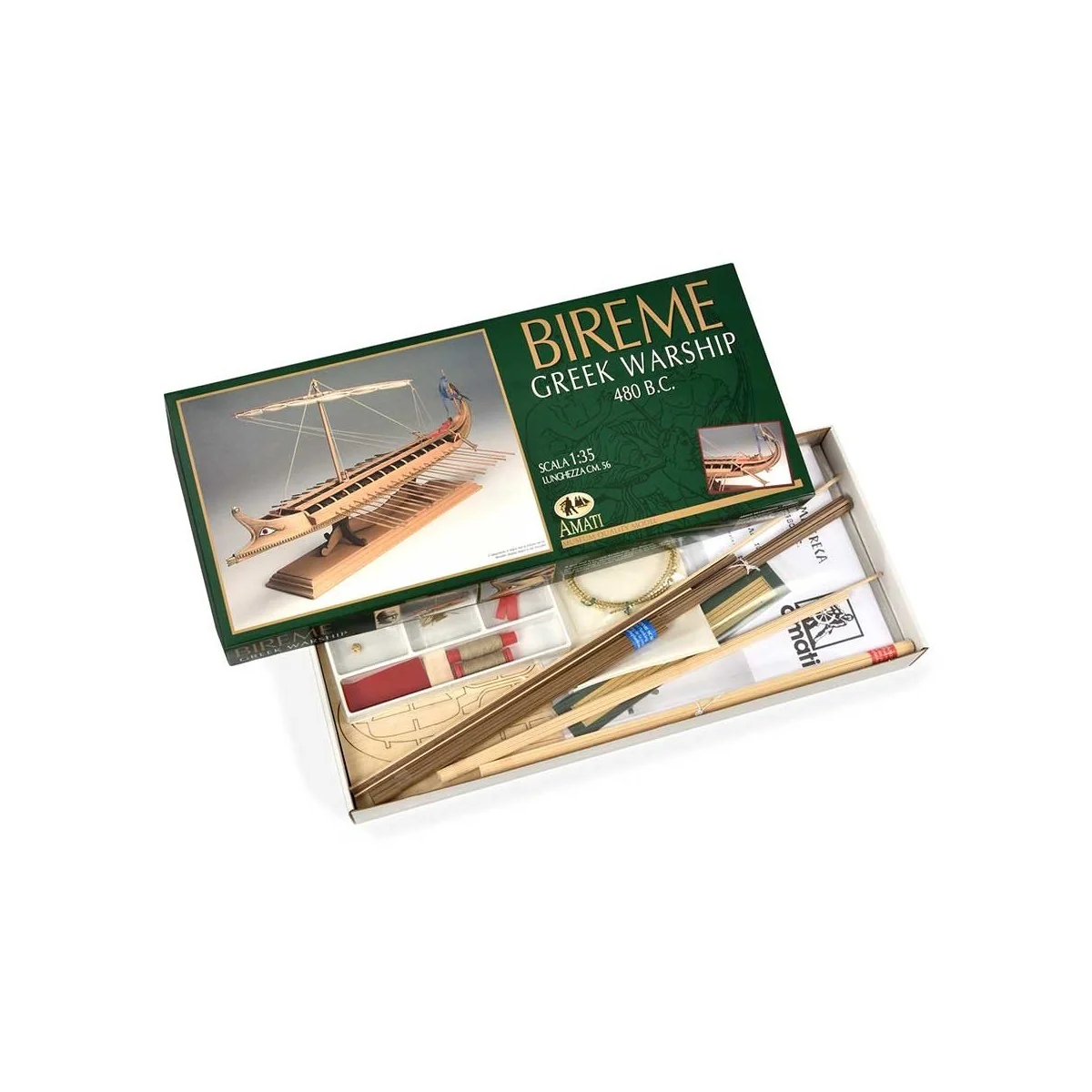 Bireme Greek Galley 1/35 Wooden Boat Amati Amati 1404 - 2 Bireme Greek Galley 1/35 Wooden Boat Amati Amati 1404 - 2