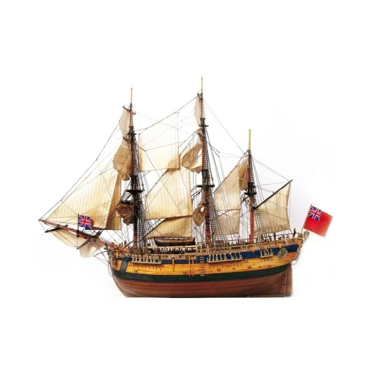 14005-Boat Endeavour 1/54 Kit Construction Wood OcCre