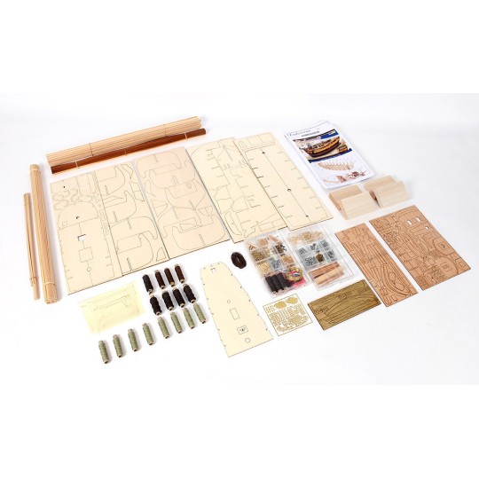 14005-Boat Endeavour 1/54 Kit Construction Wood OcCre