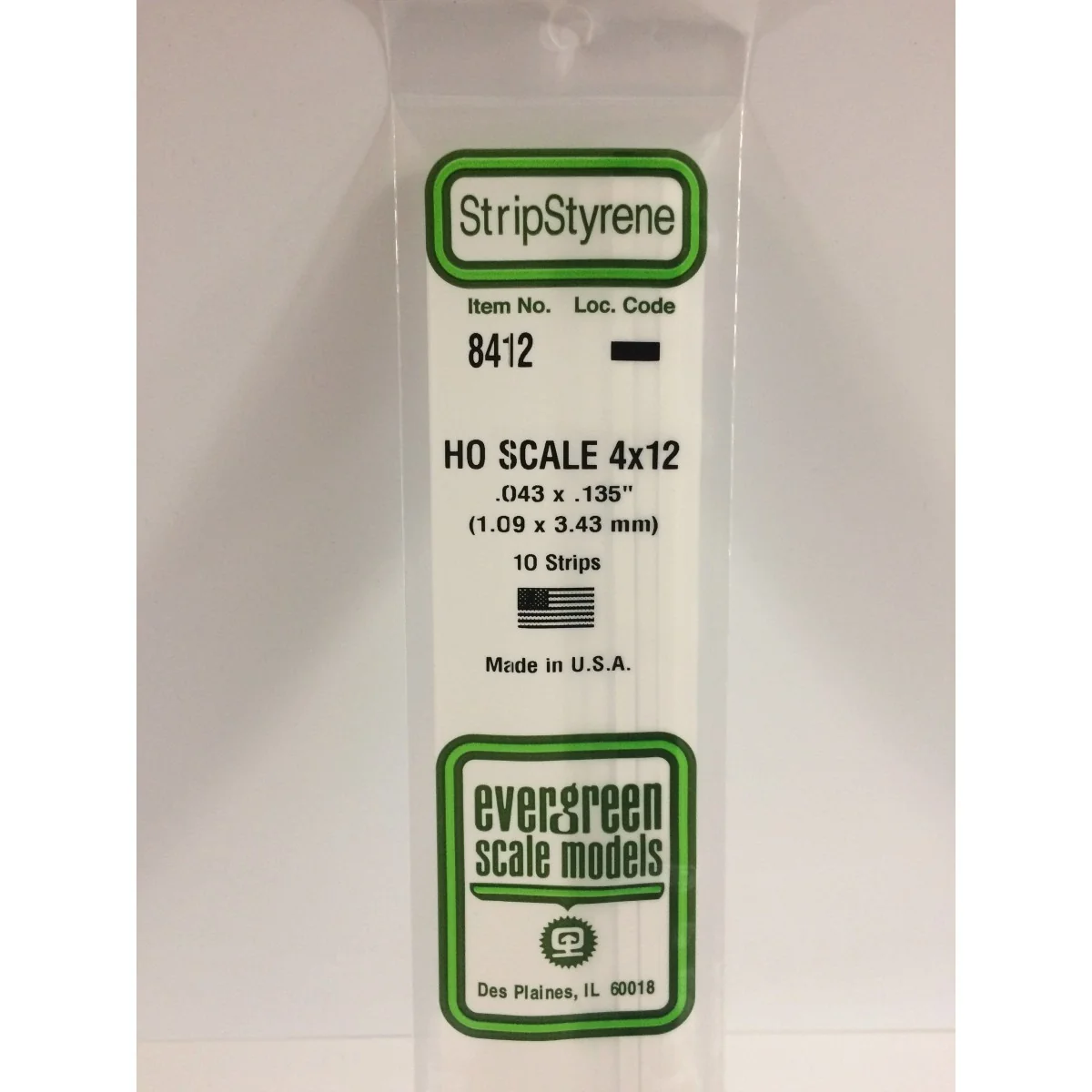 Wand HO 1.1x3.4x350mm Ref: 8412 - Evergreen - S1378412 Wand HO 1.1x3.4x350mm Ref: 8412 - Evergreen - S1378412