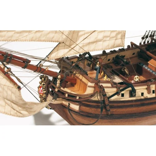 13000-Boat La Candelaria 1/85 Kit Construction Wood OcCre - 13000