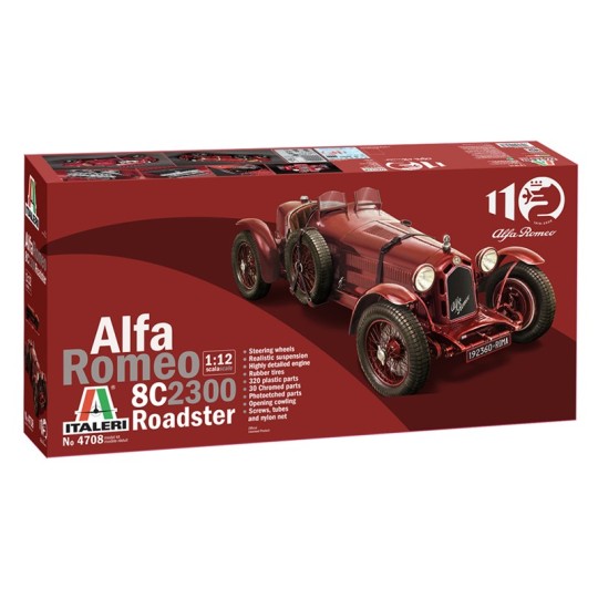Alfa Romeo 8C 2300 Roadster 1/12 Italeri Italeri I4708 - 2 I4708-Alfa Romeo 8C 2300 Roadster 1/12 Italeri - I4708