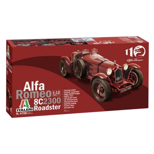 Alfa Romeo 8C 2300 Roadster 1/12 Italeri Italeri I4708 - 2 I4708-Alfa Romeo 8C 2300 Roadster 1/12 Italeri - I4708