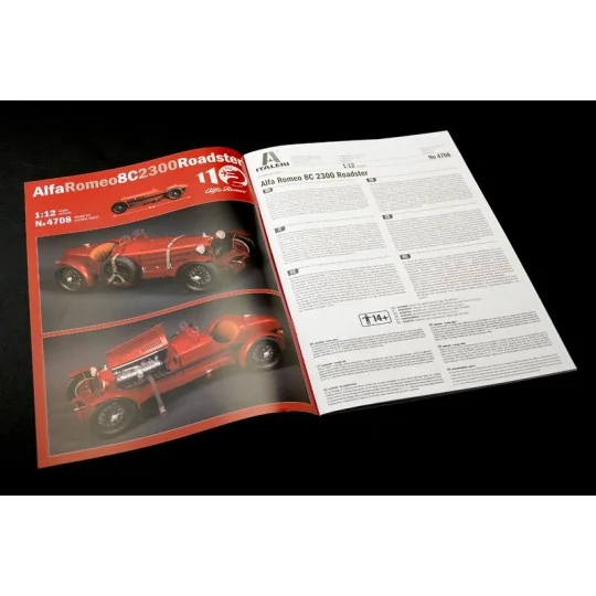 Alfa Romeo 8C 2300 Roadster 1/12 Italeri Italeri I4708 - 12 I4708-Alfa Romeo 8C 2300 Roadster 1/12 Italeri - I4708