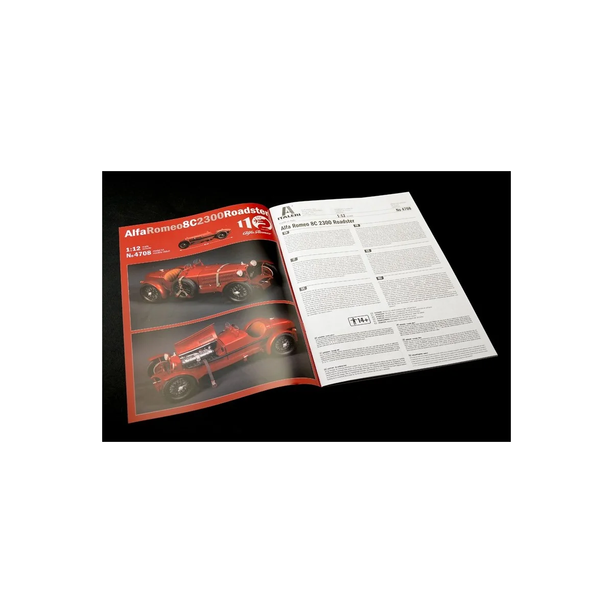 Alfa Romeo 8C 2300 Roadster 1/12 Italeri Italeri I4708 - 12 Alfa Romeo 8C 2300 Roadster 1/12 Italeri Italeri I4708 - 12