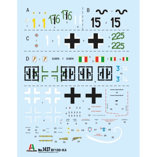 Messerschmitt Bf 109 K-4 1/48 Italeri Italeri I2805 - 3 I2805-Messerschmitt Bf 109 K-4 1/48 Italeri - I2805