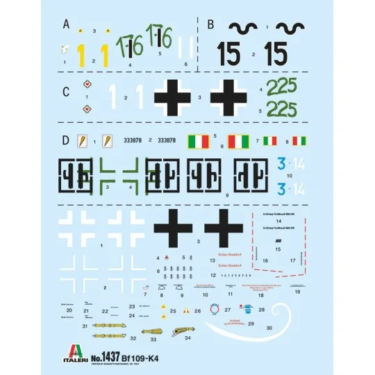 I2805-Messerschmitt Bf 109 K-4 1/48 Italeri - I2805