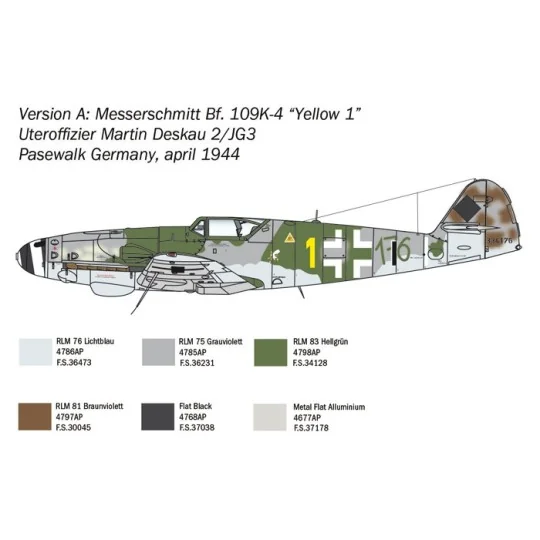 I2805-Messerschmitt Bf 109 K-4 1/48 Italeri - I2805