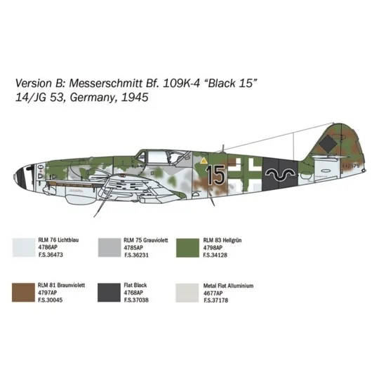 I2805-Messerschmitt Bf 109 K-4 1/48 Italeri - I2805