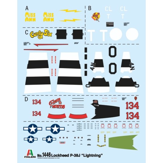 I1446-P-38J Lightning 1:72 Italeri