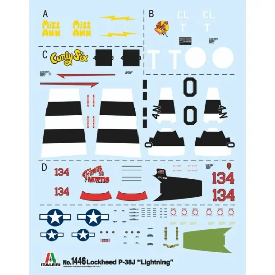 I1446-P-38J Lightning 1:72 Italeri - I1446