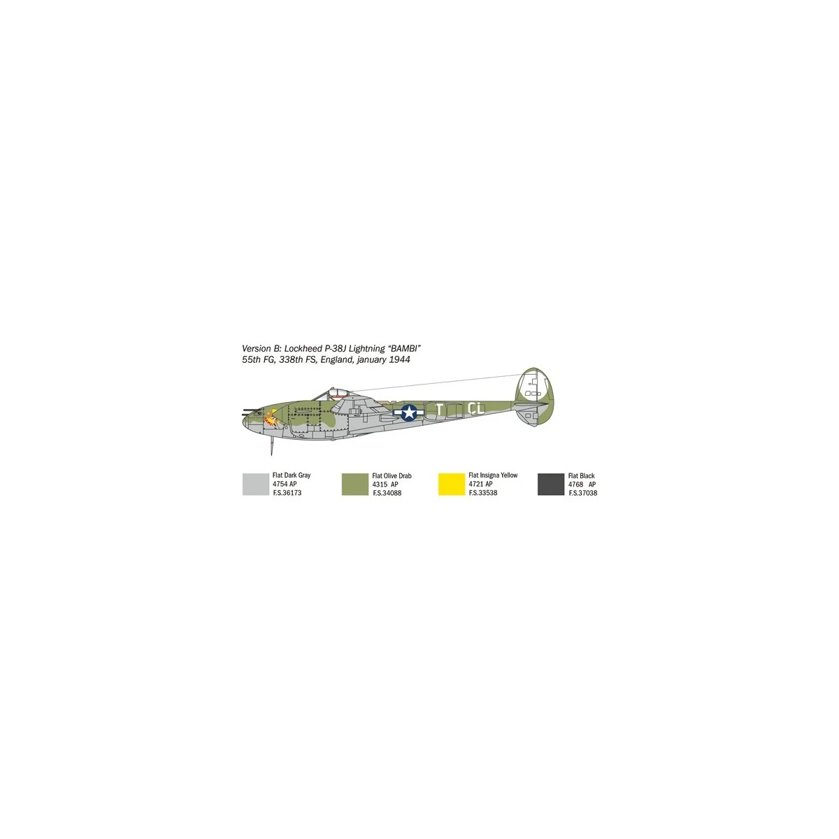P-38J Lightning 1/72 Italeri Italeri I1446 - 5 P-38J Lightning 1/72 Italeri Italeri I1446 - 5