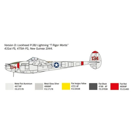 I1446-P-38J Lightning 1:72 Italeri - I1446