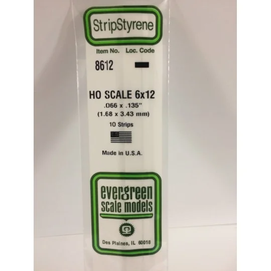 S1378612-HO strip 1.7x3.4x350mm Ref: 8612 - Evergreen - S1378612