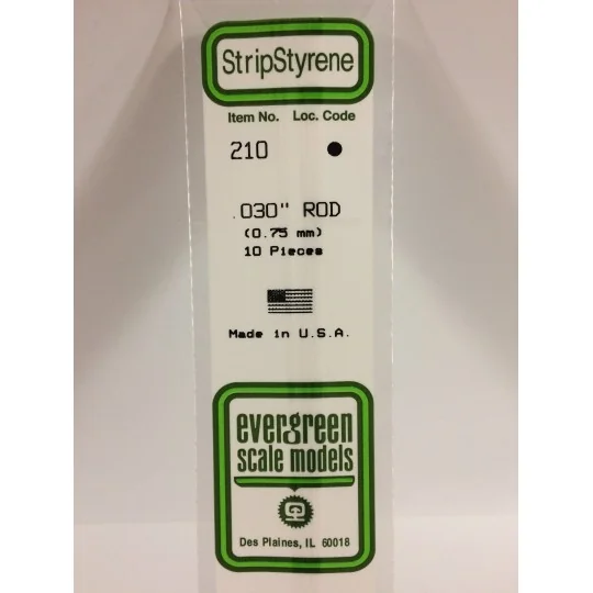 S1370210-Rond 0.75x350mm Ref : 210 - Evergreen - S1370210
