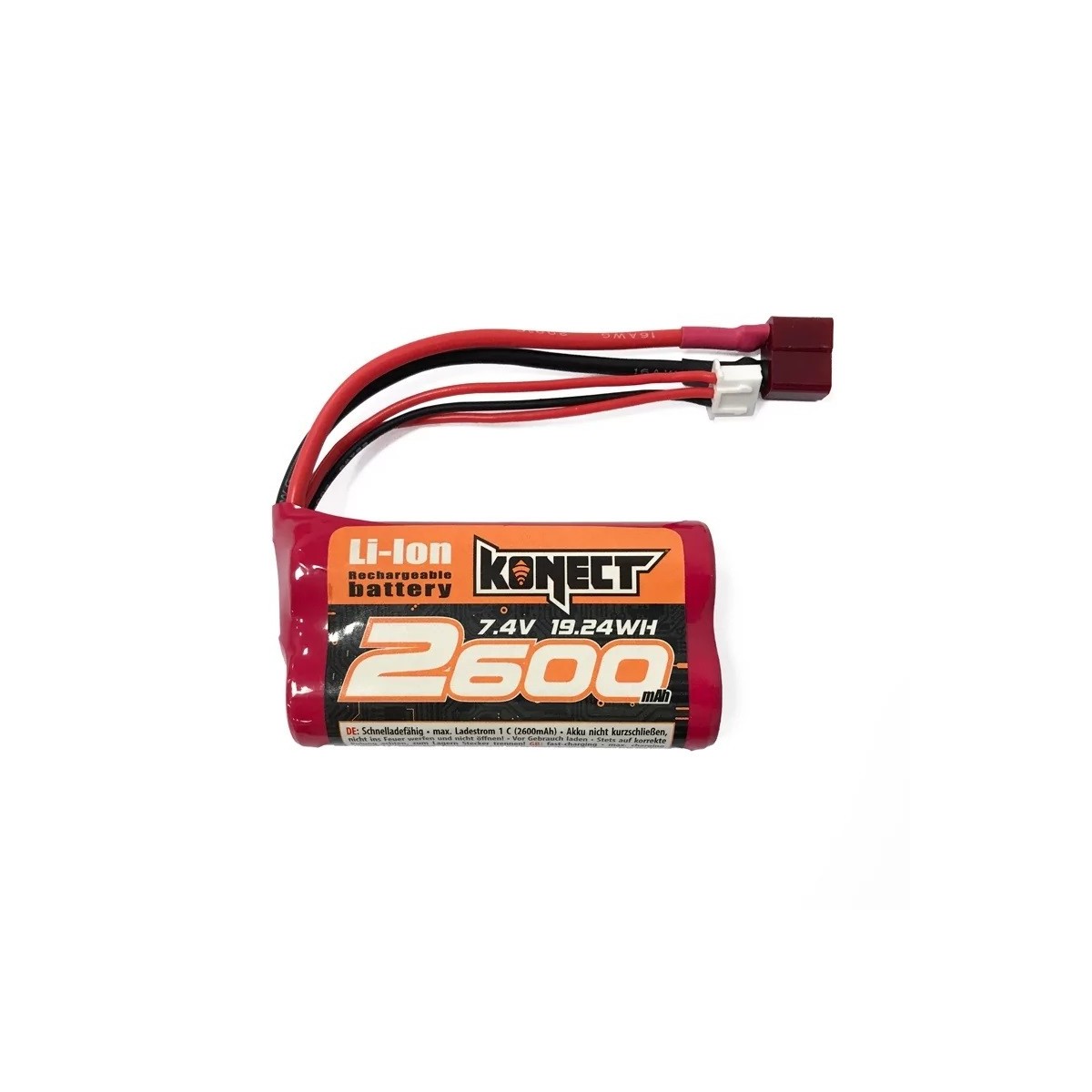 Batterie Li-Ion 7.4V 2600mAh (Dean) STX Funtek Konect Konect KN-LI0742600 - 1
