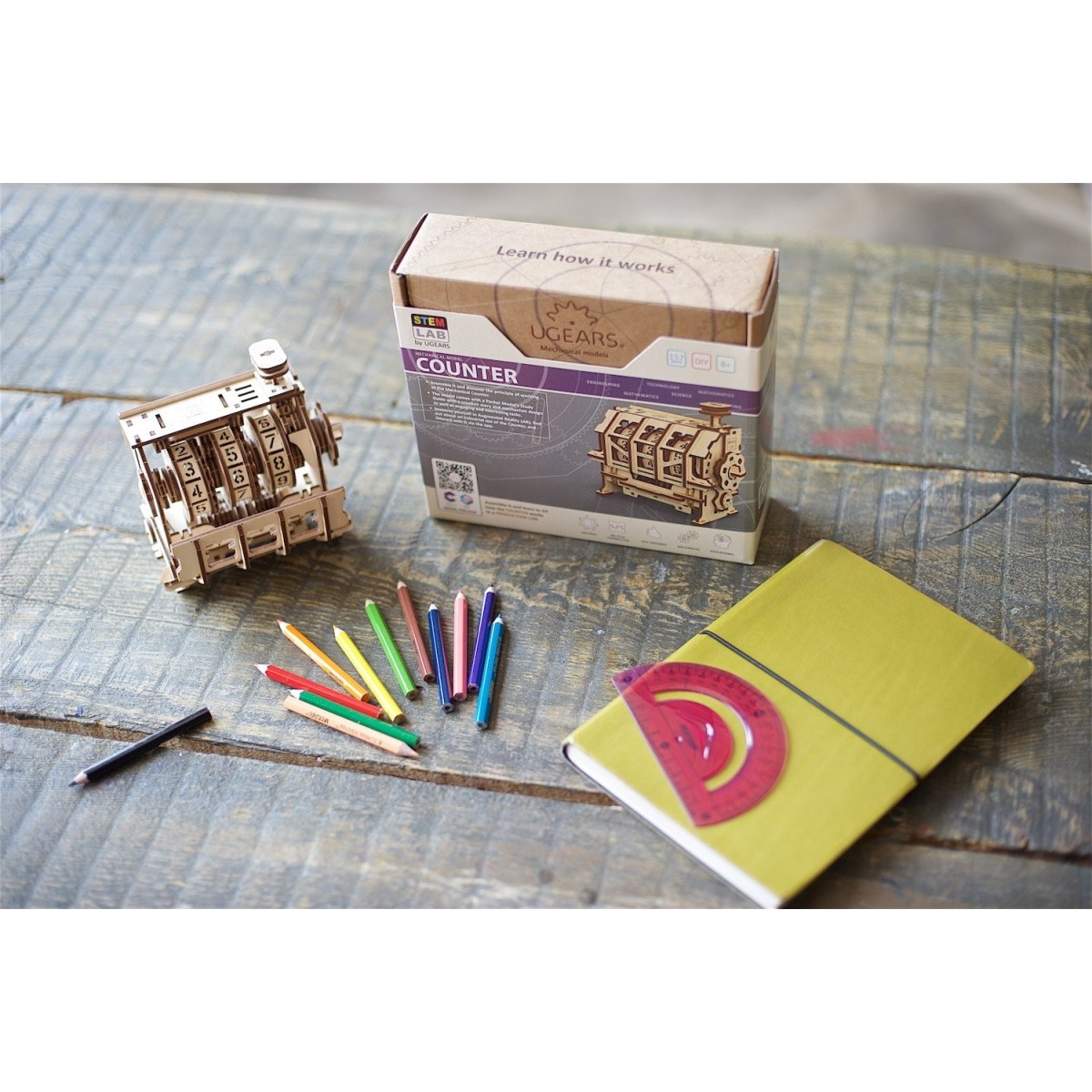 Compteur - STEM Puzzle 3D bois UGEARS UGEARS UG-70130 - 5