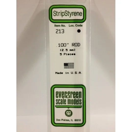 S1370213-Round 2.5x350mm Ref: 213 - Evergreen - S1370213
