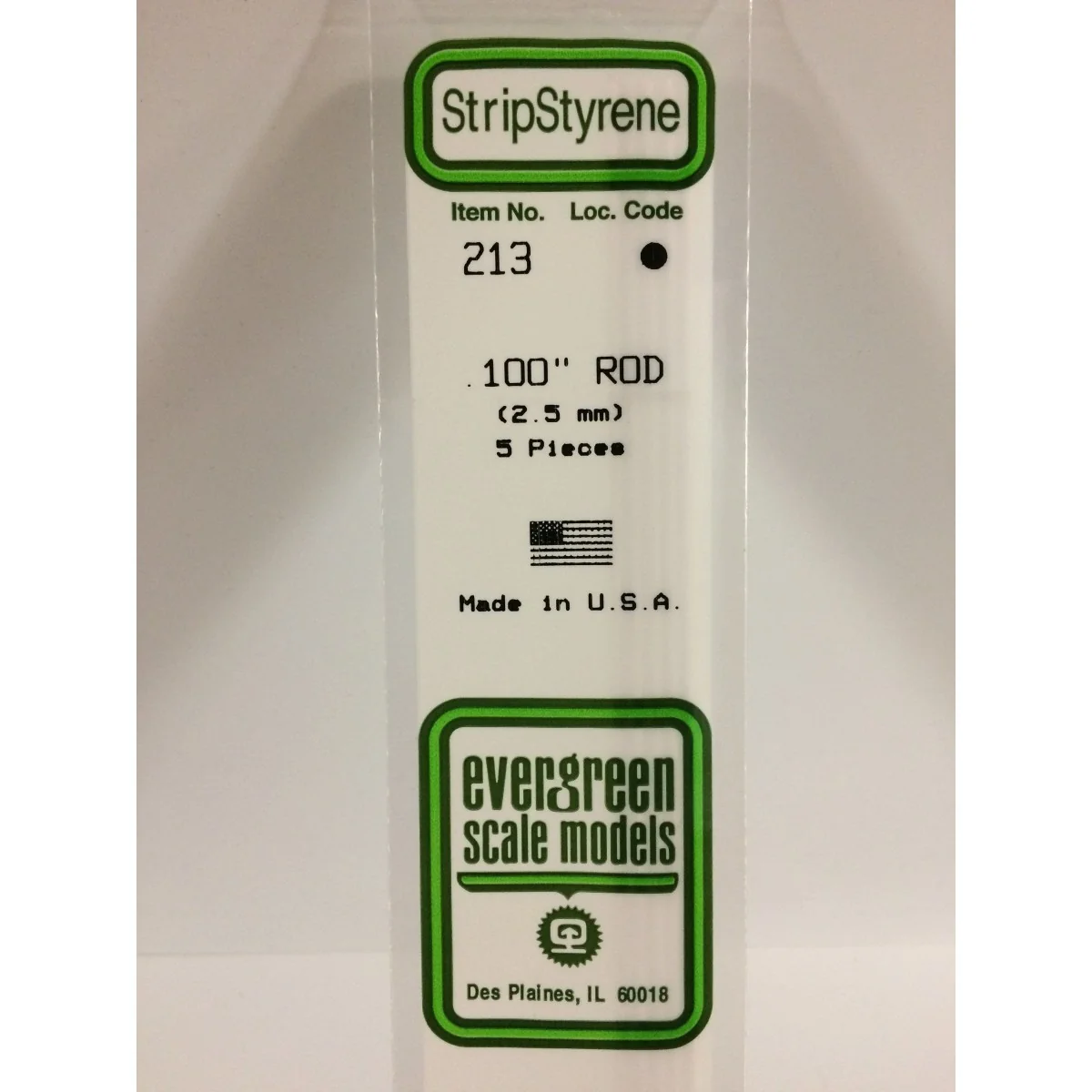 Round 2.5x350mm Ref: 213 - Evergreen - S1370213