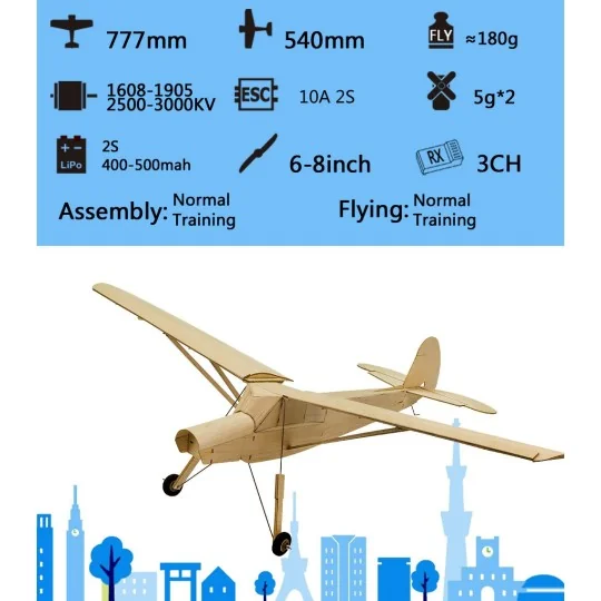 R0201-Fiesler Storch Fi156 0.77m R02 Balsa Kit DW Hobby