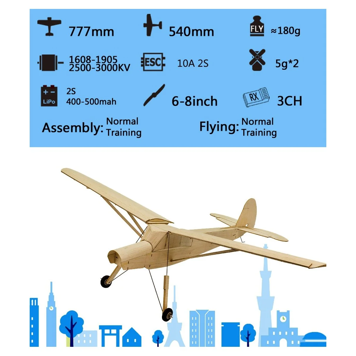 Fiesler Storch Fi156 0.77m R02 Kit balsa DW Hobby DW Hobby - Dancing Wings Hobby R0201 - 9