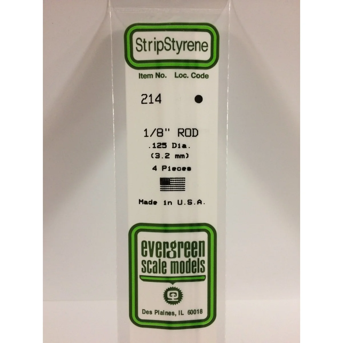 Rond 3.2x350mm Ref : 214 - Evergreen Evergreen S1370214 - 1