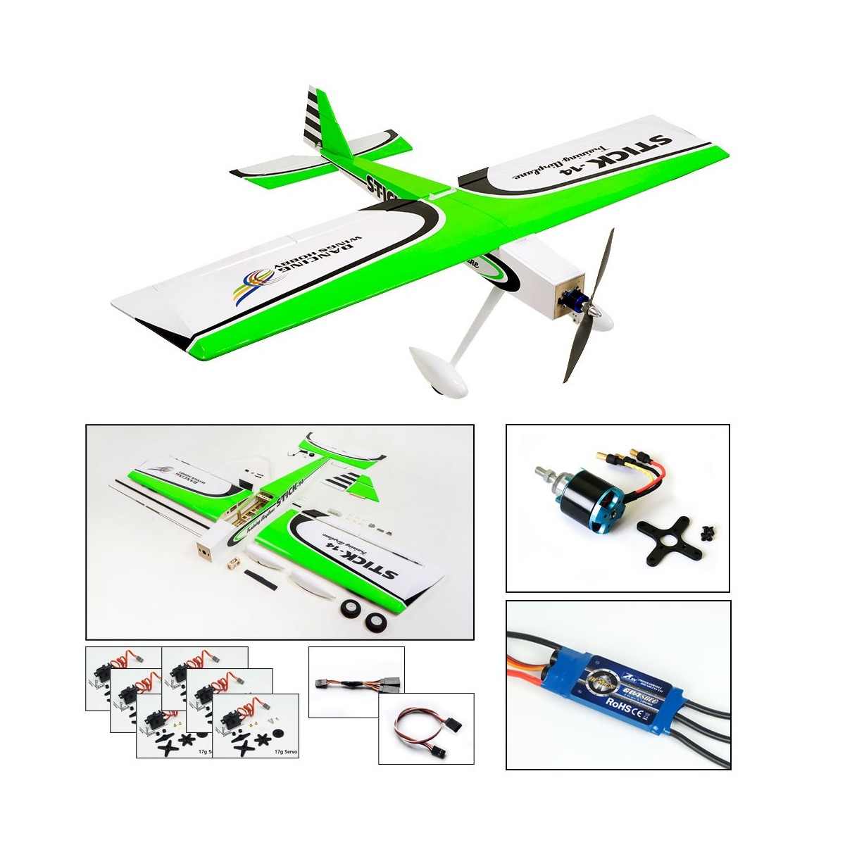 Stick-14 3D 1.40m T14 Kit ARF PNP balsa DW Hobby DW Hobby - Dancing Wings Hobby TCG1404 - 1