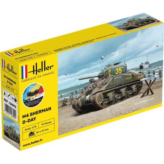HEL-56892-Sherman M4 D-Day 1:72 Heller - glue and paints - HEL-56892