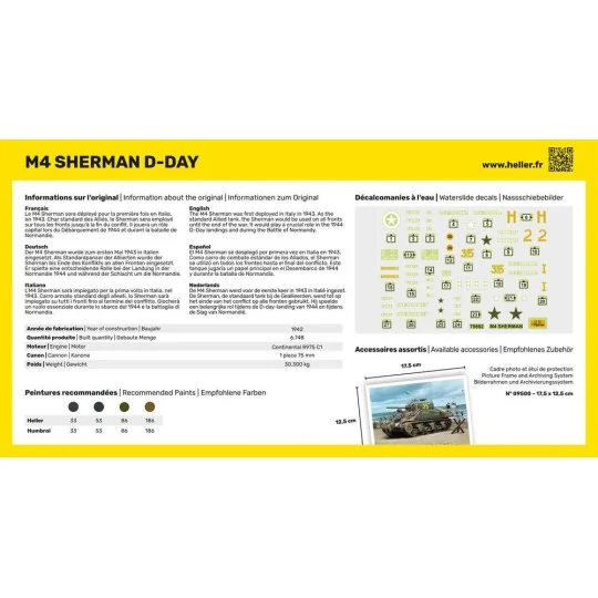 Sherman M4 D-Day 1:72 Heller - glue and paints Heller 56892 - 3 HEL-56892-Sherman M4 D-Day 1:72 Heller - glue and paints - HEL-56892