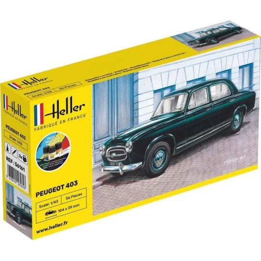 HEL-56161-Peugeot 403 1/43 Heller + colle et peintures - HEL-56161