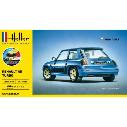 Renault R5 Turbo 1/43 Heller - glue and paints Heller HEL-56150 - 2 HEL-56150-Renault R5 Turbo 1/43 Heller - glue and paints - HEL-56150