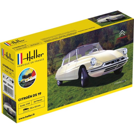 Citroen DS 19 1/43 Heller - glue and paints Heller 56162 - 1 HEL-56162-Citroen DS 19 1/43 Heller - glue and paints - HEL-56162