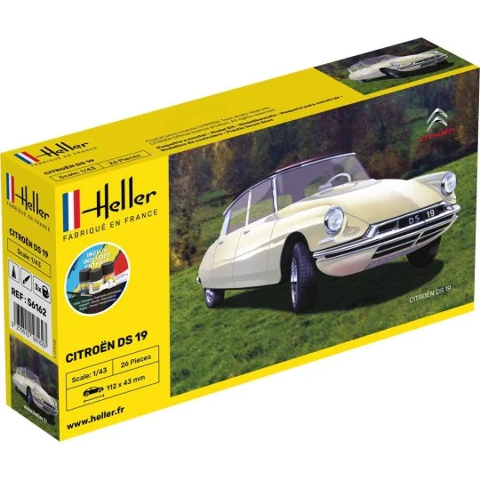 HEL-56162-Citroen DS 19 1/43 Heller - glue and paints - HEL-56162