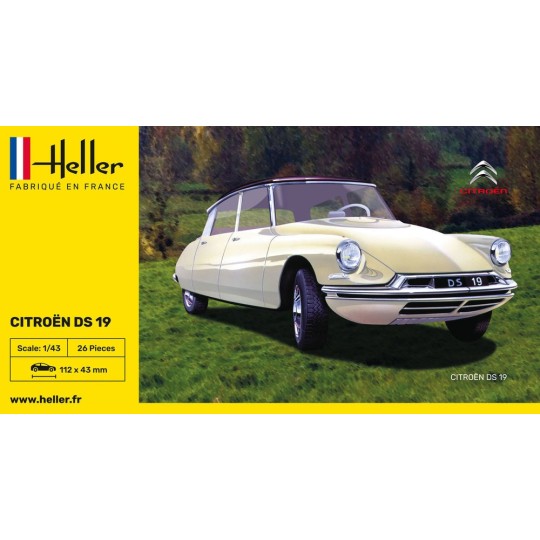 copy of Peugeot 403 1/43 Heller Heller 80162 - 2 HEL-80162-Citroen DS 19 1/43 Heller - HEL-80162