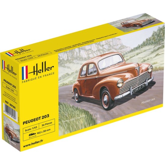 HEL-80160-Peugeot 203 1/43 Heller