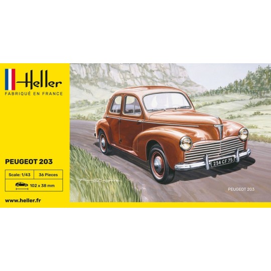 HEL-80160-Peugeot 203 1/43 Heller