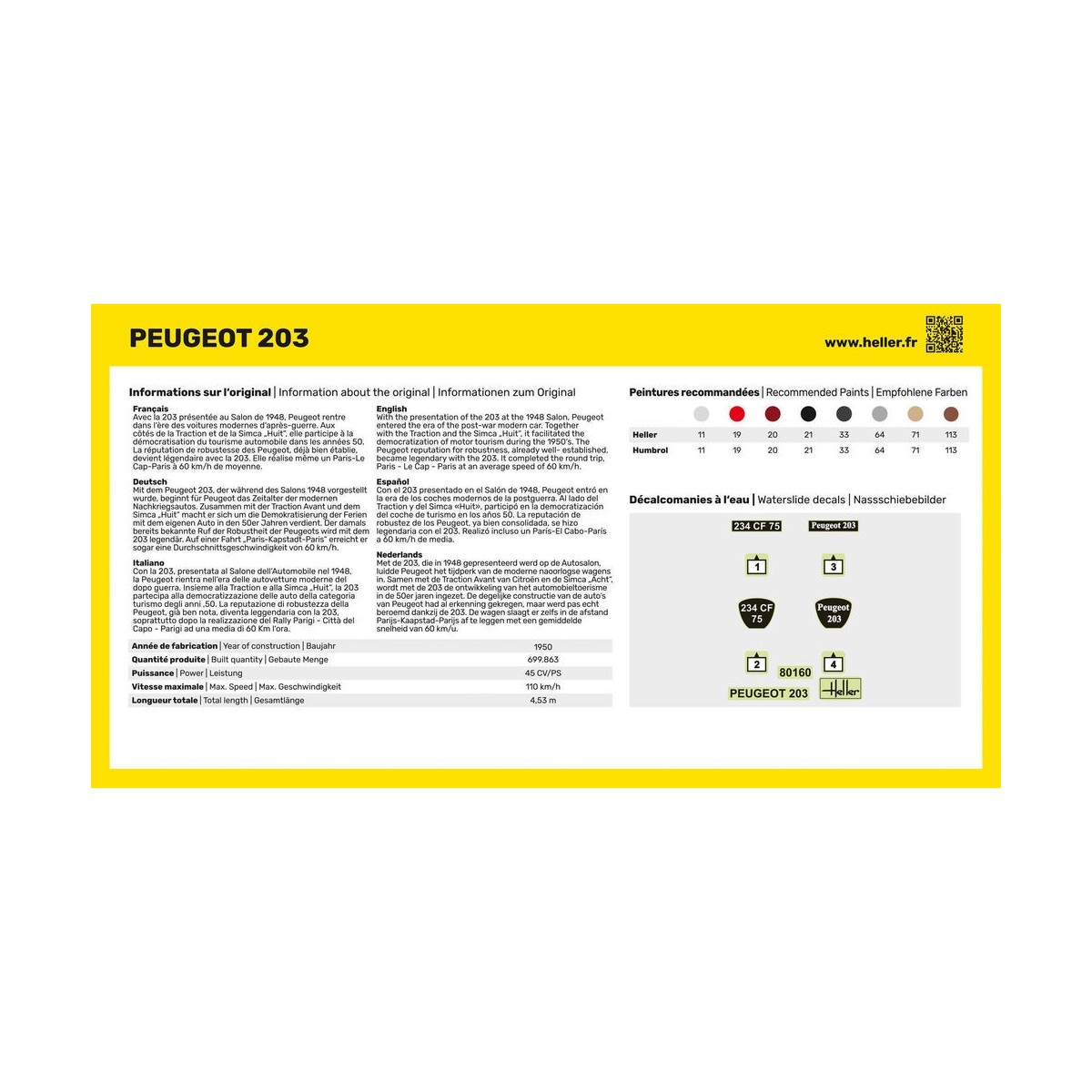 Peugeot 203 1/43 Heller Heller HEL-80160 - 3