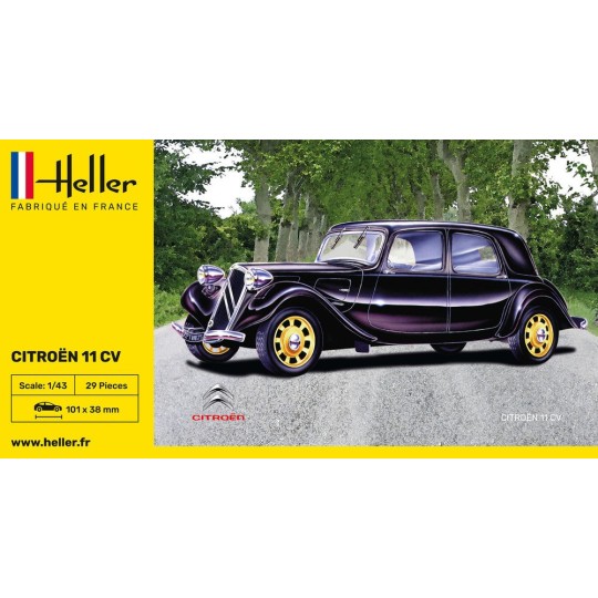 HEL-80159-Citroen 11 CV 1/43 Heller - HEL-80159