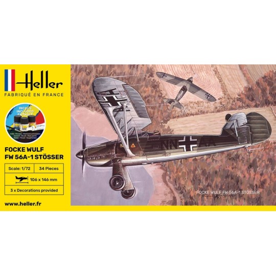 HEL-56238-Focke Wulf Stosser 1:72 Heller - glue and paints