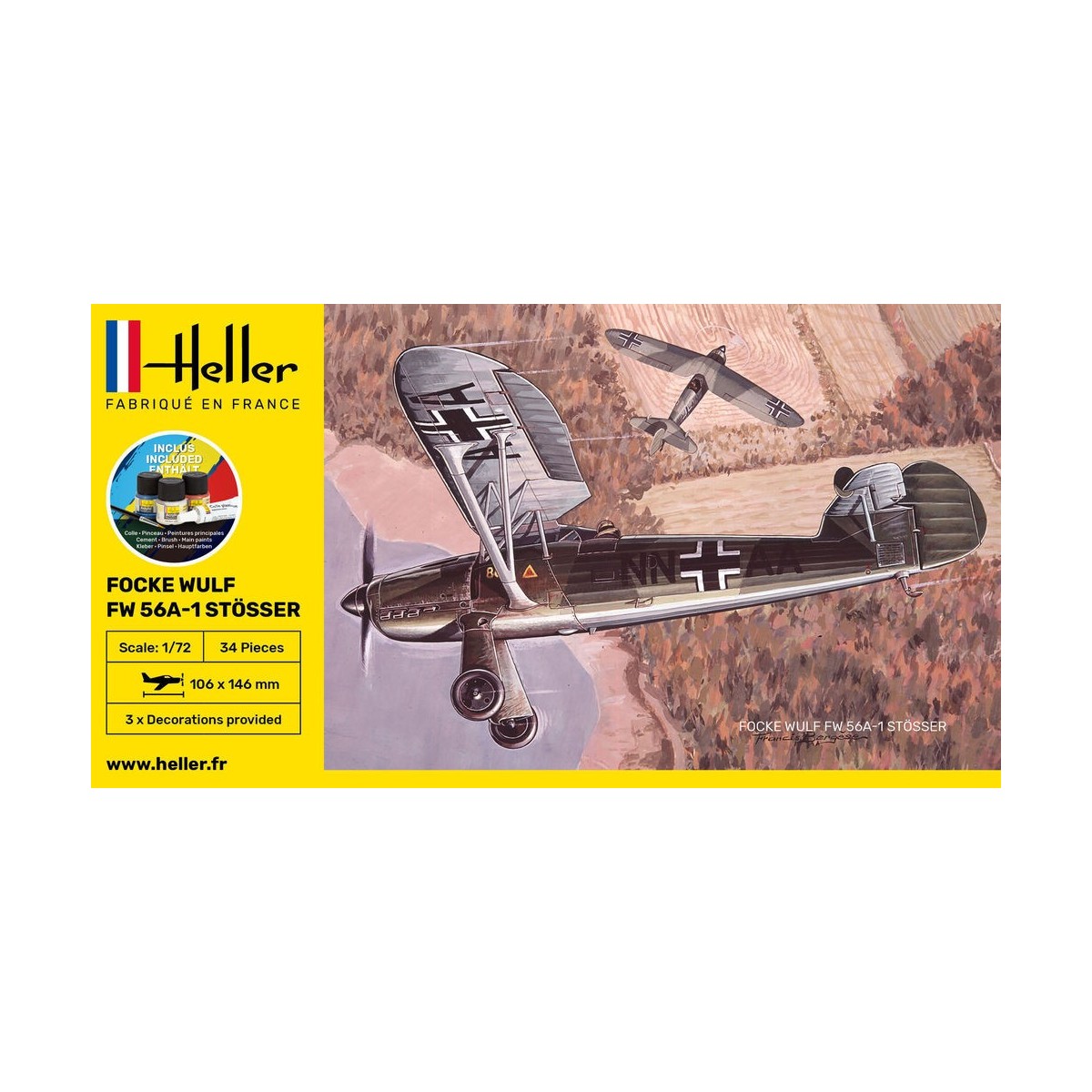 Focke Wulf Stosser 1/72 Heller + colle et peintures Heller 56238 - 2